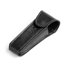 Mühle Safety razor etui van Zwart Leder